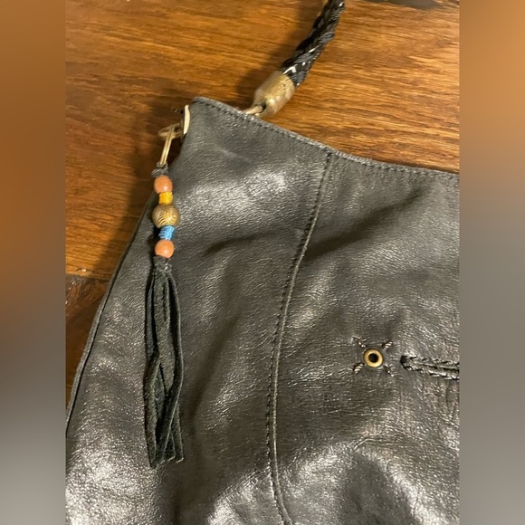 The Sak Black Textured Leather Shoulder Bag - Picture 3 of 12